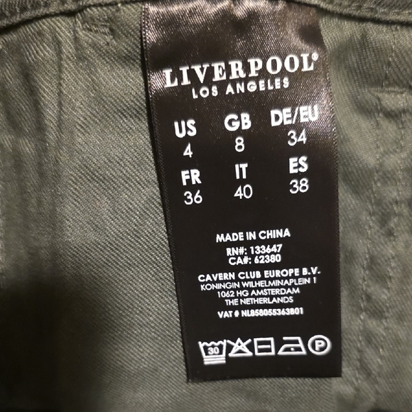 Liverpool Olive Belted Skirt - Picture 9 of 11